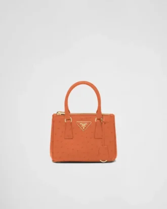 Bolso Prada Galleria Mini de piel de avestruz