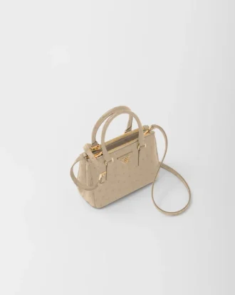 Bolso Prada Galleria Mini de piel de avestruz