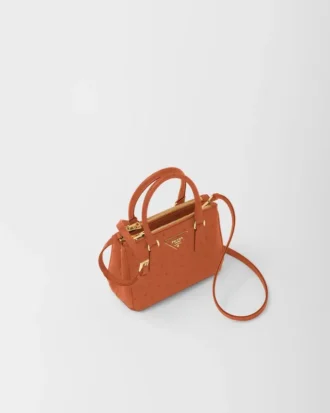 Bolso Prada Galleria Mini de piel de avestruz