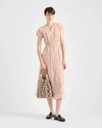 Bolso Prada Noua mediano de macramé de algodón Bolso Prada Noua mediano de macramé de algodón