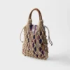Bolso Prada Noua mediano de macramé de algodón Bolso Prada Noua mediano de macramé de algodón