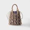 Bolso Prada Noua mediano de macramé de algodón Bolso Prada Noua mediano de macramé de algodón