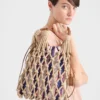 Bolso Prada Noua mediano de macramé de algodón Bolso Prada Noua mediano de macramé de algodón