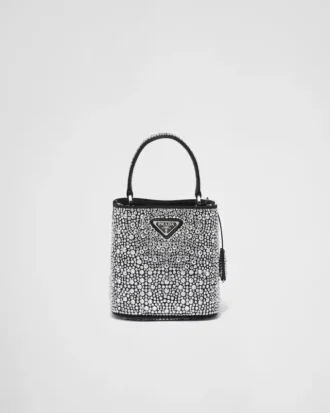 Bolso Prada Panier de satén con cristales Bolso Prada Panier de satén con cristales