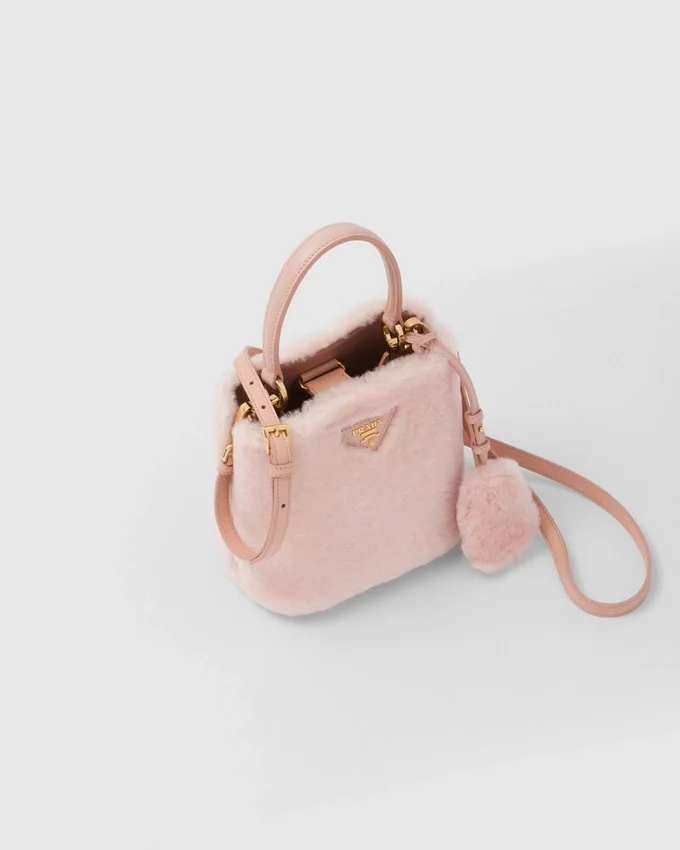 Bolso Prada Panier Mini de piel de oveja Bolso Prada Panier Mini de piel de oveja