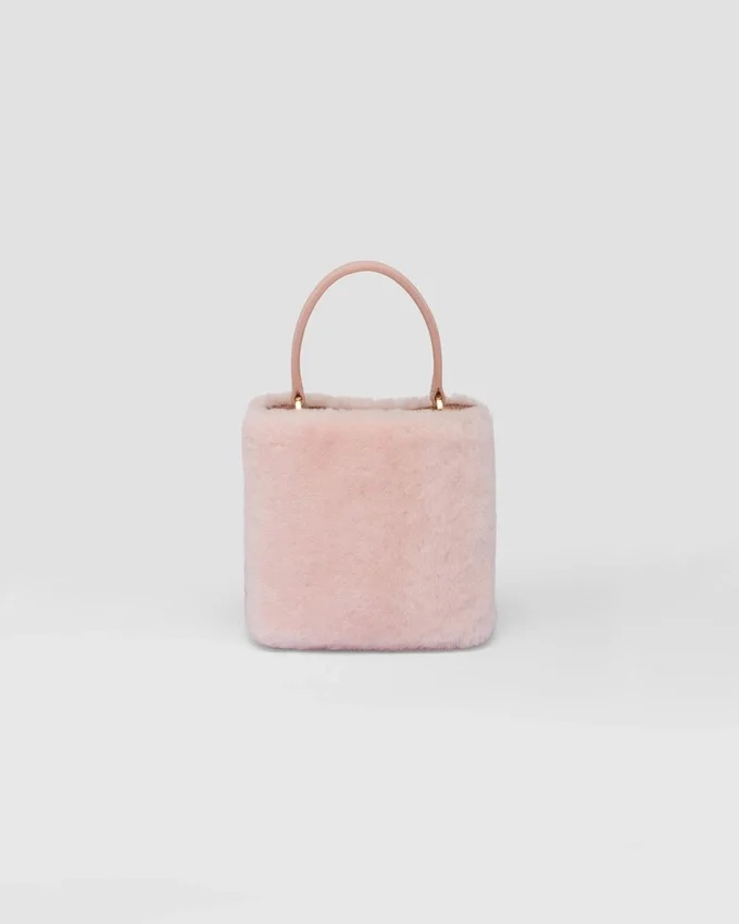 Bolso Prada Panier Mini de piel de oveja Bolso Prada Panier Mini de piel de oveja