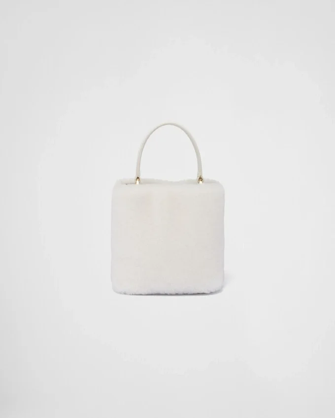Bolso Prada Panier Mini de piel de oveja Bolso Prada Panier Mini de piel de oveja