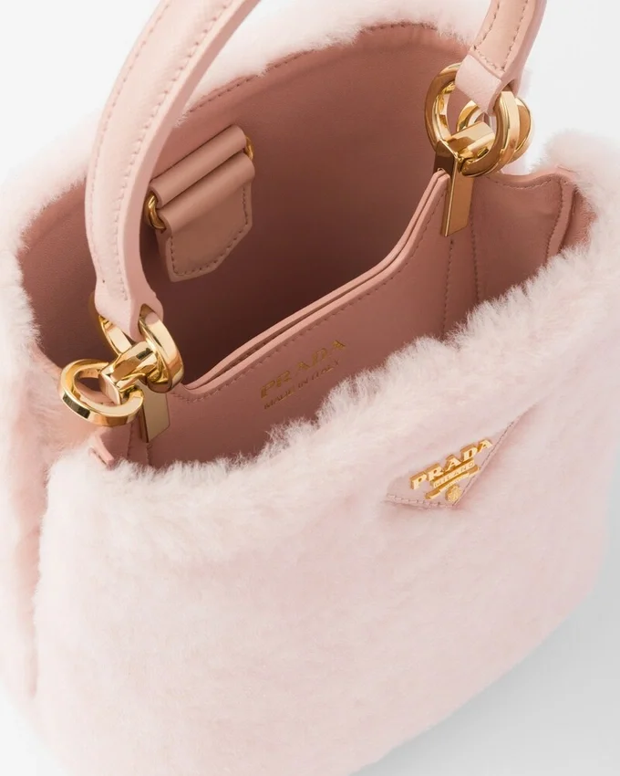 Bolso Prada Panier Mini de piel de oveja Bolso Prada Panier Mini de piel de oveja