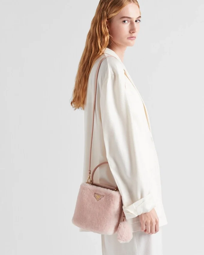 Bolso Prada Panier Mini de piel de oveja Bolso Prada Panier Mini de piel de oveja