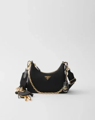 Bolso Prada Re-Edition 2005 de Re-Nylon y piel Saffiano con charm