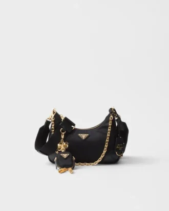 Bolso Prada Re-Edition 2005 de Re-Nylon y piel Saffiano con charm
