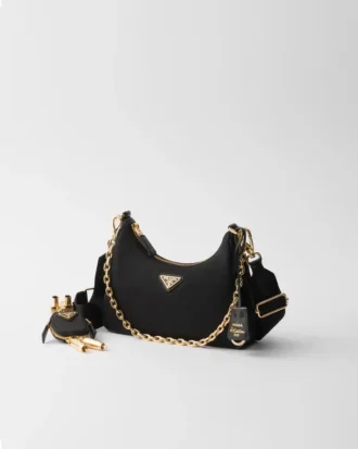 Bolso Prada Re-Edition 2005 de Re-Nylon y piel Saffiano con charm