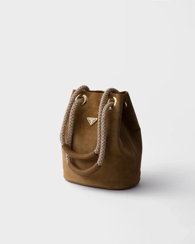 Bolso tipo cubo pequeño de gamuza Prada Mariner Bolso tipo cubo pequeño de gamuza Prada Mariner