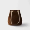 Bolso tipo cubo pequeño de gamuza Prada Mariner Bolso tipo cubo pequeño de gamuza Prada Mariner