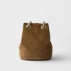 Bolso tipo cubo pequeño de gamuza Prada Mariner Bolso tipo cubo pequeño de gamuza Prada Mariner
