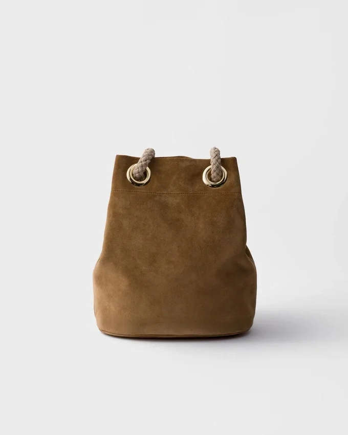 Bolso tipo cubo pequeño de gamuza Prada Mariner Bolso tipo cubo pequeño de gamuza Prada Mariner
