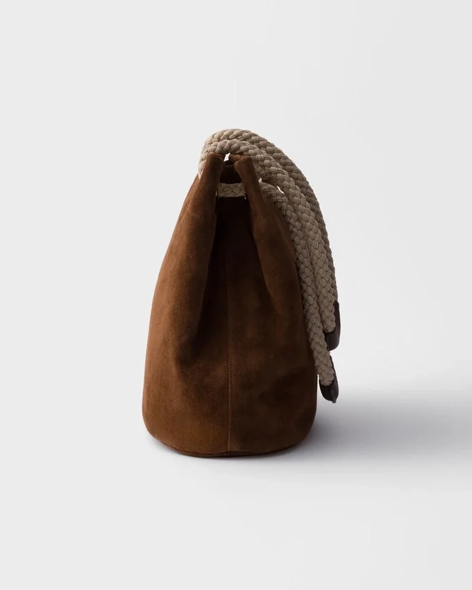 Bolso tipo cubo pequeño de gamuza Prada Mariner Bolso tipo cubo pequeño de gamuza Prada Mariner