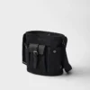Bolso tipo cubo Prada Route Mini de lona y cuero Bolso tipo cubo Prada Route Mini de lona y cuero