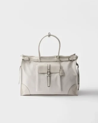 Bolso tote de denim y cuero Bonnie de Prada