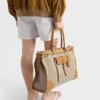 Bolso tote de lino y cuero Prada Bonnie Bolso tote de lino y cuero Prada Bonnie