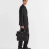 Bolso tote de Re-Nylon y cuero Saffiano Bolso tote de Re-Nylon y cuero Saffiano