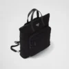 Bolso tote de Re-Nylon y cuero Saffiano Bolso tote de Re-Nylon y cuero Saffiano