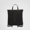 Bolso tote de Re-Nylon y cuero Saffiano Bolso tote de Re-Nylon y cuero Saffiano