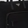Bolso tote de Re-Nylon y cuero Saffiano Bolso tote de Re-Nylon y cuero Saffiano