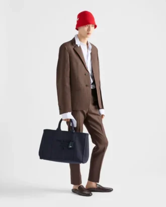 Bolso tote extragrande de lona de algodón Prada Jardiniare Bolso tote extragrande de lona de algodón Prada Jardiniare