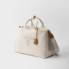 Bolso tote extragrande de mezcla de lino Prada Jardiniare Bolso tote extragrande de mezcla de lino Prada Jardiniare