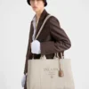 Bolso tote extragrande de mezcla de lino Prada Jardiniare Bolso tote extragrande de mezcla de lino Prada Jardiniare