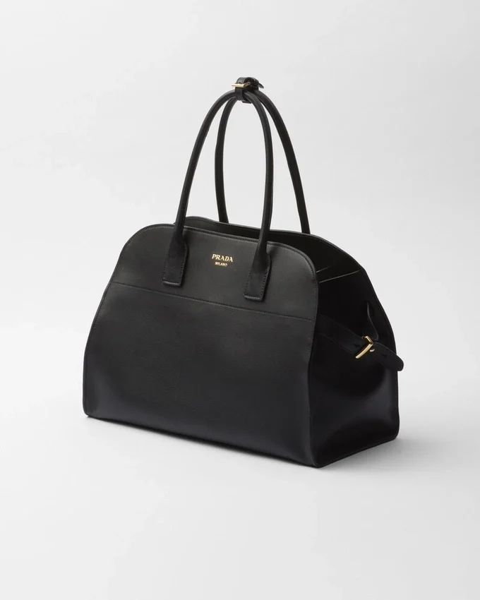 Bolso tote grande de cuero con hebillas Bolso tote grande de cuero con hebillas