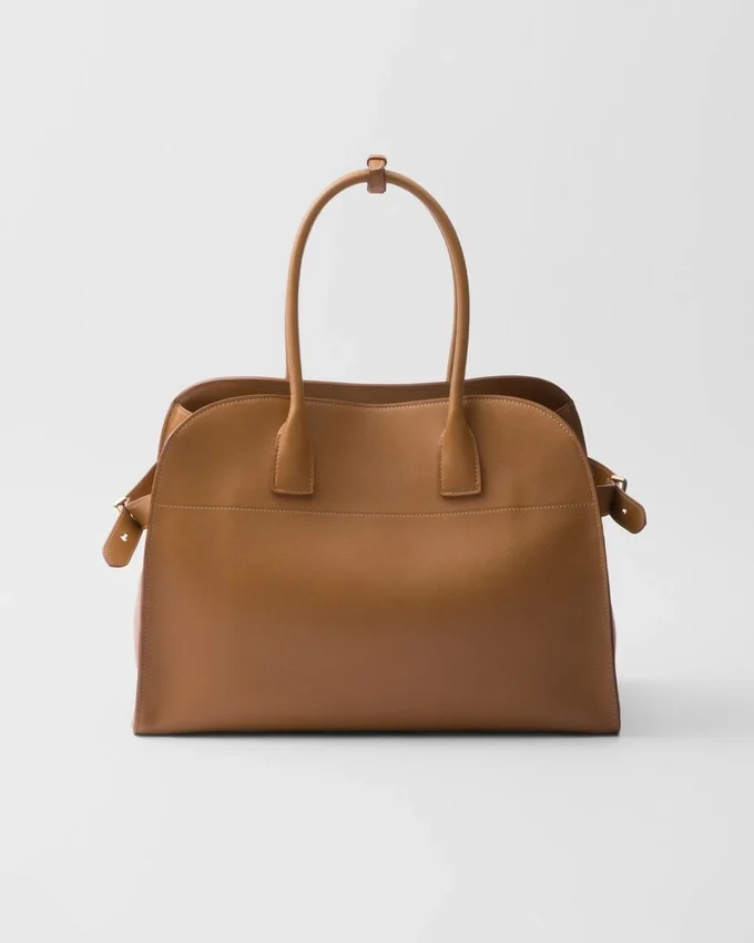 Bolso tote grande de cuero con hebillas Bolso tote grande de cuero con hebillas