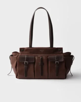 Bolso tote grande de cuero Prada Route