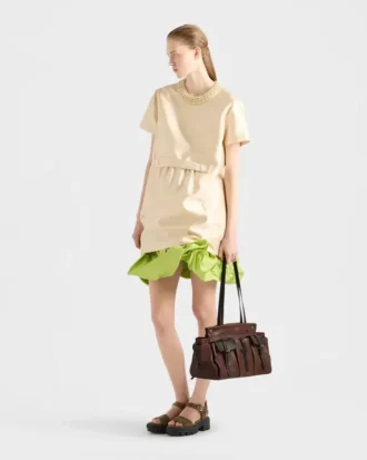 Bolso tote grande de cuero Prada Route