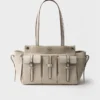 Bolso tote grande de lona y cuero Prada Route Bolso tote grande de lona y cuero Prada Route