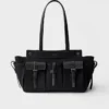 Bolso tote grande de lona y cuero Prada Route Bolso tote grande de lona y cuero Prada Route