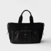 Bolso tote grande de lona y cuero Prada Route Bolso tote grande de lona y cuero Prada Route