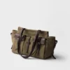 Bolso tote grande de lona y cuero Prada Route Bolso tote grande de lona y cuero Prada Route