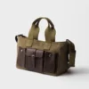 Bolso tote grande de lona y cuero Prada Route Bolso tote grande de lona y cuero Prada Route