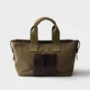Bolso tote grande de lona y cuero Prada Route Bolso tote grande de lona y cuero Prada Route