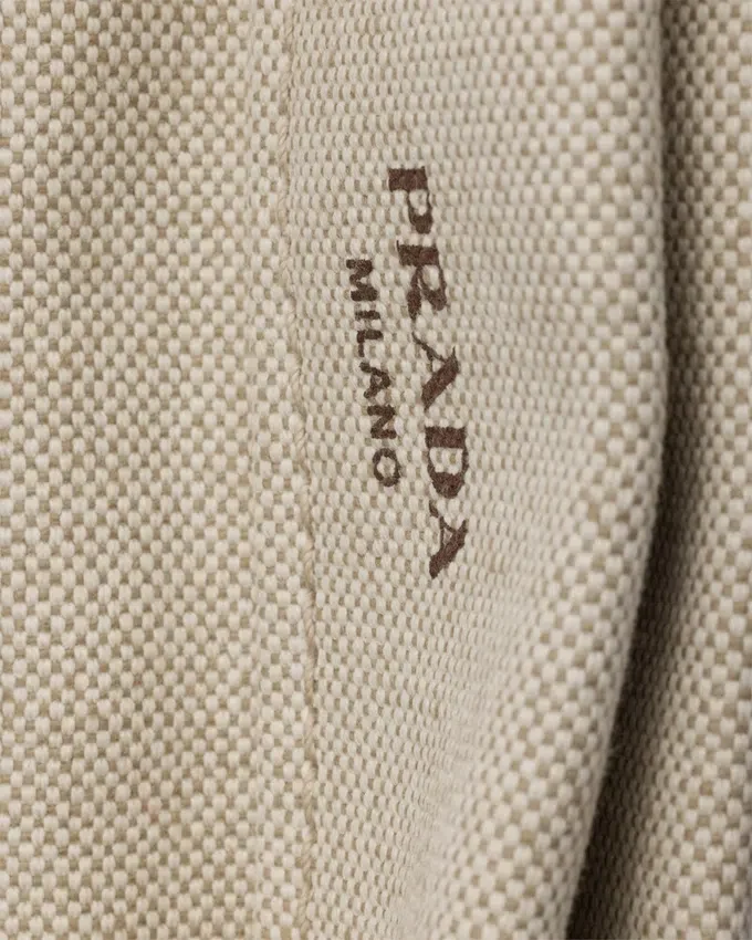 Bolso tote grande de lona y cuero Prada Route Bolso tote grande de lona y cuero Prada Route
