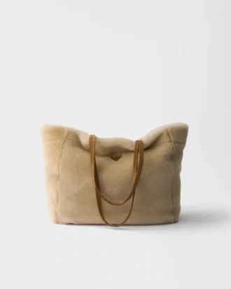 Bolso tote grande de piel de oveja