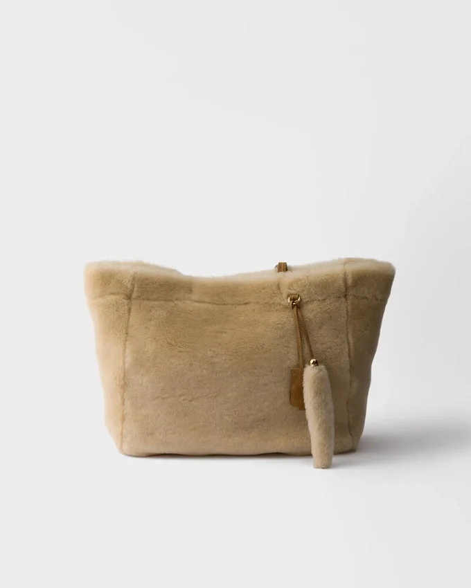 Bolso tote grande de piel de oveja Bolso tote grande de piel de oveja