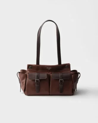 Bolso tote mediano de cuero Prada Route