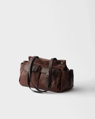 Bolso tote mediano de cuero Prada Route