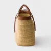 Bolso tote mediano de ganchillo y cuero Bolso tote mediano de ganchillo y cuero