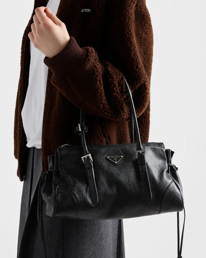 Bolso tote mediano de piel envejecida Prada Bonnie Bolso tote mediano de piel envejecida Prada Bonnie