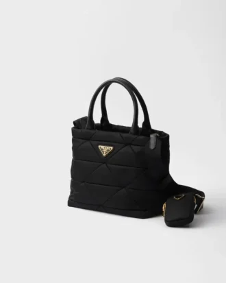 Bolso tote pequeño acolchado de Re-Nylon