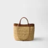Bolso tote pequeño de crochet y cuero Bolso tote pequeño de crochet y cuero